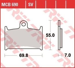 TRW ZF KLOCKI HAMULCOWE KH145 KH236 ORGANIC SUZUKI GSF 1200 96-00, RF 900 94-97 PRZÓD (PROMOCJA)