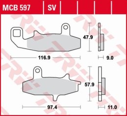 TRW ZF KLOCKI HAMULCOWE KH147 ORGANIC SUZUKI DR 650 90-96, DR 750 88-89, DR 800 88-91, PRZÓD (PROMOCJA)