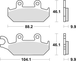 TRW ZF KLOCKI HAMULCOWE KH172 SINTER STREET YAMAHA XT 600 90-03, XTZ 660 91-99, PRZÓD (PROMOCJA)