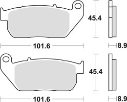 TRW ZF KLOCKI HAMULCOWE KH381 SINTER STREET HARLEY-DAVIDSON XL 883 03-15, XL 1200 04-13, PRZÓD