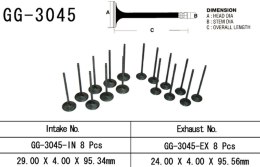 VESRAH ZAWÓR WYDECHOWY SUZUKI GSXR 750 '00-03, GSXR 1000 '01-04' (OEM: 12912-35F00) (1SZT.) (MADE IN JAPAN)