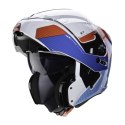 CABERG WYPRZEDAŻ KASK SZCZĘKOWY FLIP-UP MODEL HORUS SCOUT KOLOR BIAŁY/CZERWONY/NIEBIESKI ROZMIAR S (PINLOCK W ZESTAWIE)