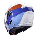 CABERG WYPRZEDAŻ KASK SZCZĘKOWY FLIP-UP MODEL HORUS SCOUT KOLOR BIAŁY/CZERWONY/NIEBIESKI ROZMIAR S (PINLOCK W ZESTAWIE)