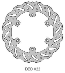 DELTA BRAKING TARCZA HAMULCOWA TYŁ SUZUKI RM 125 '88-10, RM 250 '88-10, DRZ 250 '01-07, YAMAHA YZ 125 '01-16, YZ/YZF/WR 250 '01-