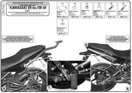 KAPPA STELAŻ POD TORBY (SAKWY) BOCZNE KAWASAKI ER-6N 05 - 08