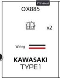 OXFORD PROMOCJA PRZEJŚCIÓWKA PRZERYWACZA DO KIERUNKOWSKAZÓW LED (2 SZTUKI W ZESTAWIE) PASUJE DO HONDA.KAWASAKI (STARY KOD: OF780