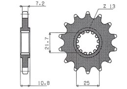 SUNSTAR ZĘBATKA PRZEDNIA 2142 17 YAMAHA TDM 850 '96-'00 (JTF1586.17) (ŁAŃC. 525) (214217JT)