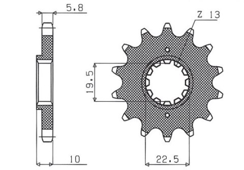 SUNSTAR ZĘBATKA PRZEDNIA 435 14 SUZUKI DRZ 400, DR 350, RM 250 (JTF432.14) (ŁAŃC. 520) (43514JT) SUNSTAR ZĘBATKA PRZEDNIA 435 14 SUZUKI DRZ 400, DR 350, RM 250 (JTF432.14) (ŁAŃC. 520) (43514JT)