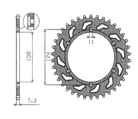 SUNSTAR ZĘBATKA TYLNA 4366 38 DUCATI MONSTER 1000 '03-'05 (JTR745.38) (ŁAŃC. 525) (436638JT) SUNSTAR ZĘBATKA TYLNA 4366 38 DUCATI MONSTER 1000 '03-'05 (JTR745.38) (ŁAŃC. 525) (436638JT)