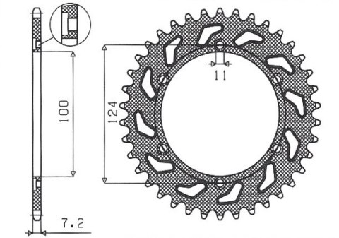 SUNSTAR ZĘBATKA TYLNA 4366 39 DUCATI MONSTER 1000 '03-'05 (JTR745.39)* (ŁAŃC. 525) (436639JT) SUNSTAR ZĘBATKA TYLNA 4366 39 DUCATI MONSTER 1000 '03-'05 (JTR745.39)* (ŁAŃC. 525) (436639JT)