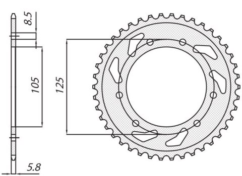 SUNSTAR ZĘBATKA TYLNA 4402 53 DERBI SENDA 50R/SM, APRILIA RX 50, MBK 50 (JTR1131.53) (ŁAŃC. 420) (440253JT) SUNSTAR ZĘBATKA TYLNA 4402 53 DERBI SENDA 50R/SM, APRILIA RX 50, MBK 50 (JTR1131.53) (ŁAŃC. 420) (440253JT)