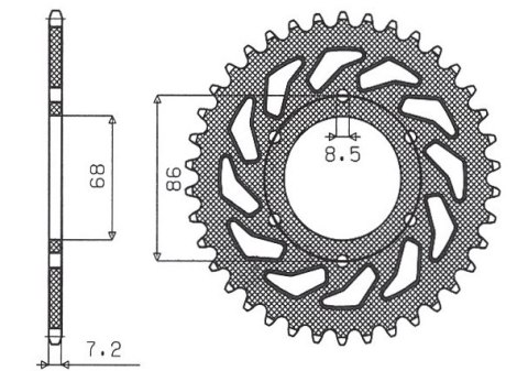 SUNSTAR ZĘBATKA TYLNA 468 46 KAWASAKI BN 125 ELIMINATOR '98-'09 (JTR468.46) (ŁAŃC. 428) (46846JT) SUNSTAR ZĘBATKA TYLNA 468 46 KAWASAKI BN 125 ELIMINATOR '98-'09 (JTR468.46) (ŁAŃC. 428) (46846JT)