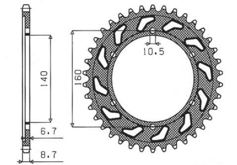 SUNSTAR ZĘBATKA TYLNA 502 48 KAWASAKI GPX 750R, GPZ 750/900/1100, ZRX/ZZR 1100 (JTR502.48) (ŁAŃC. 530) (50248JT) SUNSTAR ZĘBATKA TYLNA 502 48 KAWASAKI GPX 750R, GPZ 750/900/1100, ZRX/ZZR 1100 (JTR502.48) (ŁAŃC. 530) (50248JT)