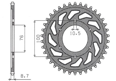 SUNSTAR ZĘBATKA TYLNA 825 48 / 816 48 SUZUKI GSXR1100, GSXR750 (92-95) (JTR816.48) (ŁAŃC. 530) (81648JT) SUNSTAR ZĘBATKA TYLNA 825 48 / 816 48 SUZUKI GSXR1100, GSXR750 (92-95) (JTR816.48) (ŁAŃC. 530) (81648JT)