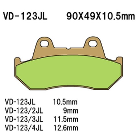 VESRAH KLOCKI HAMULCOWE KH69 SPIEK METALICZNY (ZŁOTE) (MADE IN JAPAN) VESRAH KLOCKI HAMULCOWE KH69 SPIEK METALICZNY (ZŁOTE) (MADE IN JAPAN)