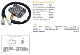 DZE REGULATOR NAPIĘCIA KAWASAKI VN 1500 VULCAN '01-'05; VN 1600 VULCAN '04-'08 (OEM 21066-1126) (SH579-A12)