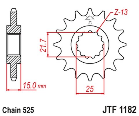JT ZĘBATKA PRZEDNIA 2082 15 TRIUMPH TT/DAYTONA/SPEED FOUR 600 '00-05' DAYTONA 650 '05, (208215JT) (ŁAŃC. 525) JT ZĘBATKA PRZEDNIA 2082 15 TRIUMPH TT/DAYTONA/SPEED FOUR 600 '00-05' DAYTONA 650 '05, (208215JT) (ŁAŃC. 525)