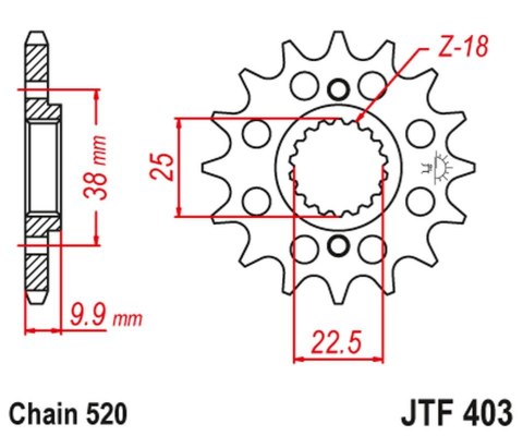 JT ZĘBATKA PRZEDNIA 2200 14 BMW G 450 X '08-11', HUSQVARNA 449/511 TC/TE/SM '11-12' (220014JT) (ŁAŃC. 520) JT ZĘBATKA PRZEDNIA 2200 14 BMW G 450 X '08-11', HUSQVARNA 449/511 TC/TE/SM '11-12' (220014JT) (ŁAŃC. 520)