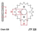 JT ZĘBATKA PRZEDNIA 273 15 HONDA XR 200R, XL 200R '81-'83 (27315JT) (ŁAŃC. 520)