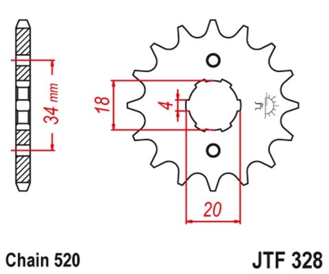 JT ZĘBATKA PRZEDNIA 273 15 HONDA XR 200R, XL 200R '81-'83 (27315JT) (ŁAŃC. 520) JT ZĘBATKA PRZEDNIA 273 15 HONDA XR 200R, XL 200R '81-'83 (27315JT) (ŁAŃC. 520)