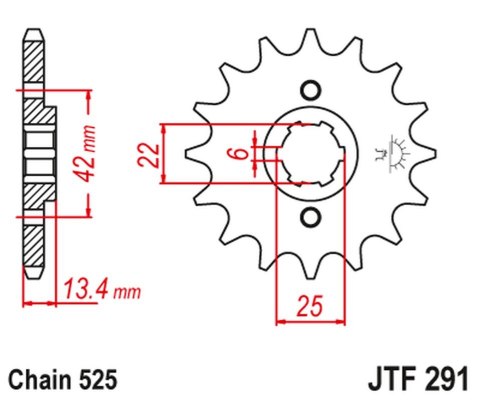 JT ZĘBATKA PRZEDNIA 291 15 HONDA CB 450S '86-'89 (29115JT) (ŁAŃC. 525) (-1) JT ZĘBATKA PRZEDNIA 291 15 HONDA CB 450S '86-'89 (29115JT) (ŁAŃC. 525) (-1)