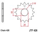 JT ZĘBATKA PRZEDNIA 426 11 SUZUKI GN 125 '92-'00, GS 125 '79-'00 (42611JT) (ŁAŃC. 428) NA ZAMÓWIENIE