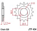 JT ZĘBATKA PRZEDNIA 434 13 SUZUKI DR 250 '82-'87, GZ 250, GN 250 (ŁAŃC. 520) (43413JT)