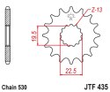JT ZĘBATKA PRZEDNIA 439 15 SUZUKI GSX 400 '81-86', GR 650 '83-85' (43915JT) (ŁAŃC. 530)