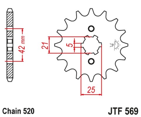 JT ZĘBATKA PRZEDNIA 569 18 YAMAHA XV 250 '89-'94, XVS 250 '08-'17, XV 250`89-15 (+3) (56918JT) (ŁAŃC. 520) JT ZĘBATKA PRZEDNIA 569 18 YAMAHA XV 250 '89-'94, XVS 250 '08-'17, XV 250`89-15 (+3) (56918JT) (ŁAŃC. 520)