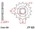 JT ZĘBATKA PRZEDNIA 825 13 HUSQVARNA TC/TE/TXC 250/310 '09-13' (82513JT) (ŁAŃC. 520)
