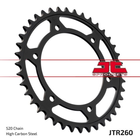 JT ZĘBATKA TYLNA 260 40 HONDA XL250 R '84-87' (ND11) (26040JT) (ŁAŃC.520) (+2) JT ZĘBATKA TYLNA 260 40 HONDA XL250 R '84-87' (ND11) (26040JT) (ŁAŃC.520) (+2)
