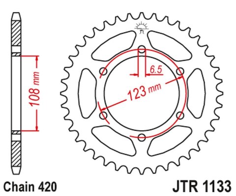 JT ZĘBATKA TYLNA 4412 65 APRILIA SX 50 -18-19 (441265JT) (ŁAŃC.420) JT ZĘBATKA TYLNA 4412 65 APRILIA SX 50 -18-19 (441265JT) (ŁAŃC.420)