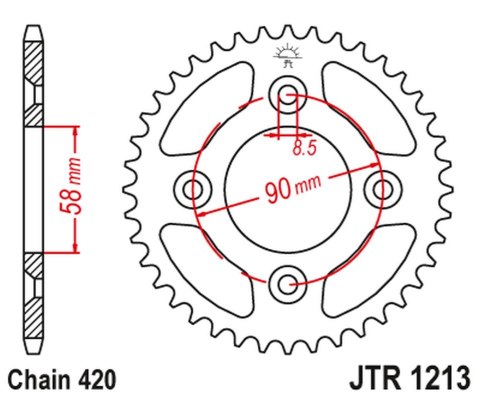 JT ZĘBATKA TYLNA 4463 37 HONDA CRF 50 '04-20'; XR 50 '00-04' (446337JT) (ŁAŃC.420) JT ZĘBATKA TYLNA 4463 37 HONDA CRF 50 '04-20'; XR 50 '00-04' (446337JT) (ŁAŃC.420)