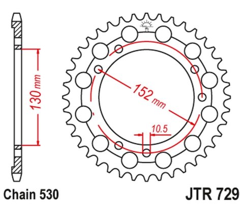 JT ZĘBATKA TYLNA 713 46 CAGIVA ELEFANT 750/900 '90-98', GRAND CANYON 900 '99' (71346JT) (ŁAŃC.530) JT ZĘBATKA TYLNA 713 46 CAGIVA ELEFANT 750/900 '90-98', GRAND CANYON 900 '99' (71346JT) (ŁAŃC.530)
