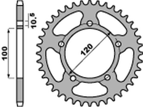 PBR ZĘBATKA TYLNA 4396 46 C45 APRILIA RSV 1000 MILE '98-'08, RSV4 1000 '09-'18, PEGASO 660 '07-'14 (JTR703.46) (ŁAŃC.520) PBR ZĘBATKA TYLNA 4396 46 C45 APRILIA RSV 1000 MILE '98-'08, RSV4 1000 '09-'18, PEGASO 660 '07-'14 (JTR703.46) (ŁAŃC.520)