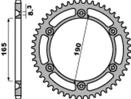 PBR ZĘBATKA TYLNA 896 45 C45 KTM 125/250/350 ENDURO '87-'90, MX 420/495 '81-'84, MX 500 '85-'93, LC4 600 '88-'92 (JTR896.45) (ŁA