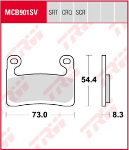 TRW ZF KLOCKI HAMULCOWE KH724 SINTER STREET BMW R 1250 GS ADVENTURE 19-21, BMW R 1250 GS 19-21, BMW R 1250 RT 19-21, BMW S 1000 