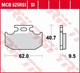 TRW ZF KLOCKI HAMULCOWE KH152 SINTER OFFROAD RACING KAWASAKI KX 125/250/500 '89-'95, SUZUKI RM 125/250 '89-'95, RM-X 250 '89-'98
