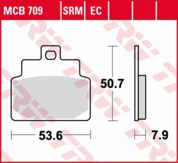TRW ZF KLOCKI HAMULCOWE KH301 ORGANIC SCARABEO 4T 100 '01-'09, COMPANY 125 '09-'13, LEONARDO 125 '99-'05, MOJITO 125 '02-'12, SR