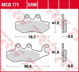 TRW ZF KLOCKI HAMULCOWE KH418 SINTER PIAGGIO BEVERLY 125 '10-, MEDELEY 125 '16-, MP3 125 '09-'12, X7 125 '08-'12, XEVO 125 '07-,