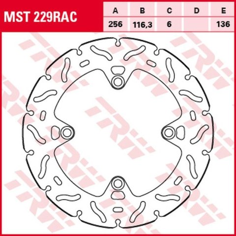 TRW ZF TARCZA HAMULCOWA TYŁ HONDA CRF 1000/1100L AFRICA TWIN '15-, (256X116X6MM) (NG1550X;NG1936X) WAVE TRW ZF TARCZA HAMULCOWA TYŁ HONDA CRF 1000/1100L AFRICA TWIN '15-, (256X116X6MM) (NG1550X;NG1936X) WAVE