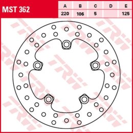 TRW ZF TARCZA HAMULCOWA TYŁ YAMAHA YZF R6 '03-, MT-10 '16-, YZF R1 '03-, (220X106X5MM) (NG903;NG903X)