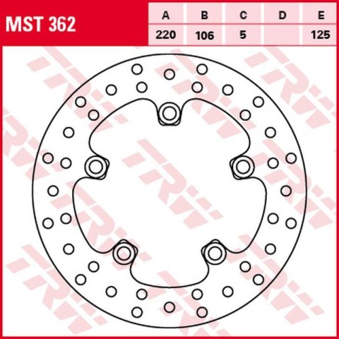 TRW ZF TARCZA HAMULCOWA TYŁ YAMAHA YZF R6 '03-, MT-10 '16-, YZF R1 '03-, (220X106X5MM) (NG903;NG903X) TRW ZF TARCZA HAMULCOWA TYŁ YAMAHA YZF R6 '03-, MT-10 '16-, YZF R1 '03-, (220X106X5MM) (NG903;NG903X)