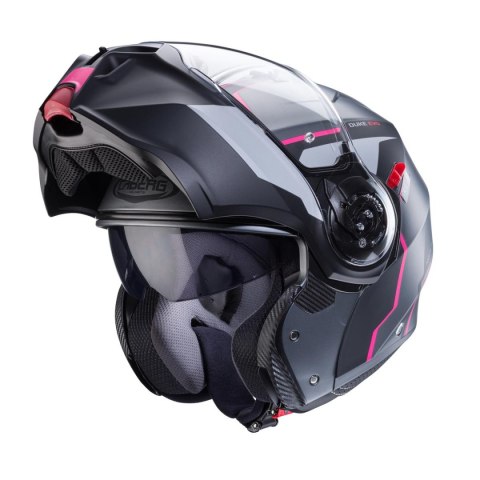 CABERG KASK SZCZĘKOWY FLIP-UP MODEL DUKE EVO MOVE KOLOR SZARY MAT/CZARNY/FUKSJA (INTENSYWNY ODCIEŃ RÓŻOWEGO) ROZMIAR S (PINLOCK CABERG KASK SZCZĘKOWY FLIP-UP MODEL DUKE EVO MOVE KOLOR SZARY MAT/CZARNY/FUKSJA (INTENSYWNY ODCIEŃ RÓŻOWEGO) ROZMIAR S (PINLOCK