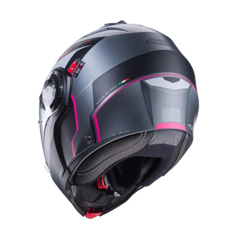 CABERG KASK SZCZĘKOWY FLIP-UP MODEL DUKE EVO MOVE KOLOR SZARY MAT/CZARNY/FUKSJA (INTENSYWNY ODCIEŃ RÓŻOWEGO) ROZMIAR S (PINLOCK CABERG KASK SZCZĘKOWY FLIP-UP MODEL DUKE EVO MOVE KOLOR SZARY MAT/CZARNY/FUKSJA (INTENSYWNY ODCIEŃ RÓŻOWEGO) ROZMIAR S (PINLOCK