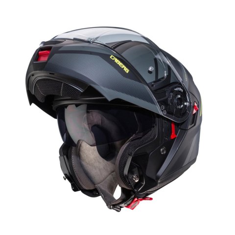 CABERG PROMOCJA KASK SZCZĘKOWY FLIP-UP MODEL LEVO X MANTA KOLOR CZARNY MAT/SZARY/ŻÓŁTY FLUO ROZMIAR M (PINLOCK W ZESTAWIE) CABERG PROMOCJA KASK SZCZĘKOWY FLIP-UP MODEL LEVO X MANTA KOLOR CZARNY MAT/SZARY/ŻÓŁTY FLUO ROZMIAR M (PINLOCK W ZESTAWIE)