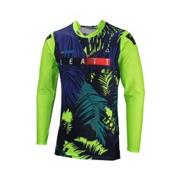 LEATT KOSZULKA MOTO 5.5 ULTRAWELD JERSEY JUNGLE KOLOR CZARNY/GRANATOWY/ZIELONY FLUO ROZMIAR M