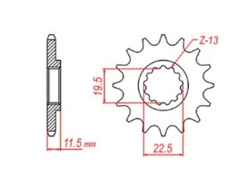 MTX PARTS ZĘBATKA PRZEDNIA 4101 14 SUZUKI DRZ 125 '03-'13 (JTF409.14) (ŁAŃC. 428)