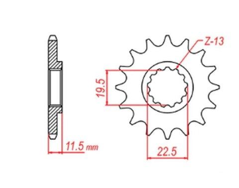 MTX PARTS ZĘBATKA PRZEDNIA 4101 14 SUZUKI DRZ 125 '03-'13 (JTF409.14) (ŁAŃC. 428) MTX PARTS ZĘBATKA PRZEDNIA 4101 14 SUZUKI DRZ 125 '03-'13 (JTF409.14) (ŁAŃC. 428)