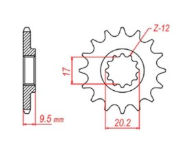 MTX PARTS ZĘBATKA PRZEDNIA 7005 13 KTM SX 65 '98-'18 (JTF1906.13) (ŁAŃC. 420)